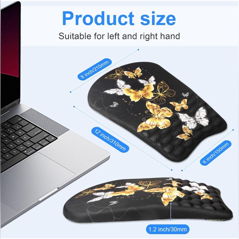 Ergonomic Wrist Mouse Pad with Massage Design, Wrist Rest Pain Relief Mousepad